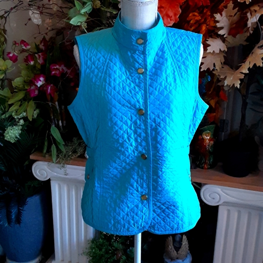 Talbots, Size Medium, Polyester, Pearlized Snap, … - image 1